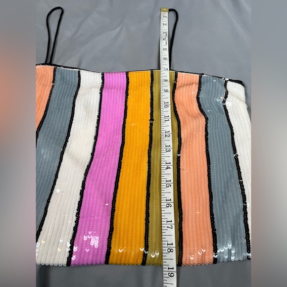 Veronica Beard Size:12 Women Harmoni Multi Color Stripe Tank Top - Picture 6 of 10